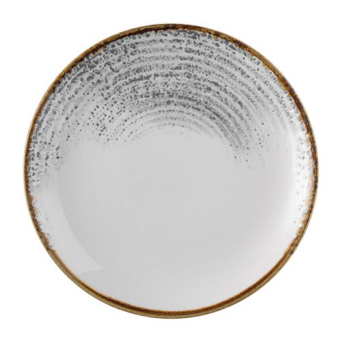 Churchill Studio Prints Homespun Accents Jasper Evolve Coupe Plate Grey 219mm (12 Pack)