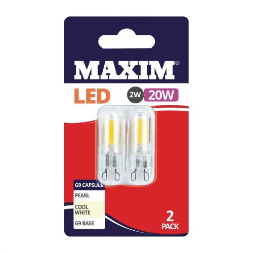 Maxim LED G9 Cool White Light Bulb 2/20w (2 Pack)