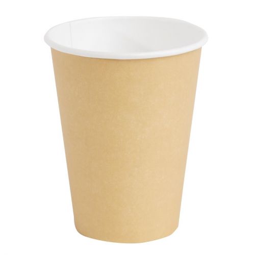 Fiesta Recyclable Coffee Cups Single Wall Kraft 340ml / 12oz: Pack Quantity: 50