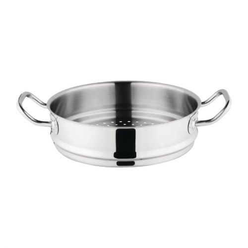 Vogue Stainless Steel & Aluminium Tri-Wall Steamer 24cm