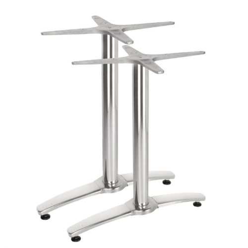Bolero Aluminium Twin Leg Table Base (2 pack)