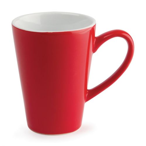 Olympia Cafe Latte Cup Red - 340ml 11.5fl oz (Box 12) (Pack of 12)