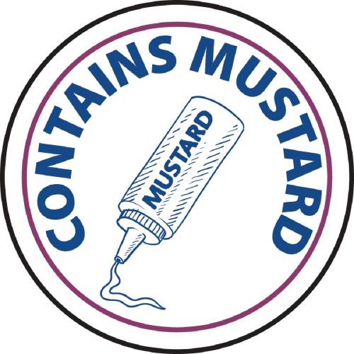 Vogue Food Allergen Label Mustard (1000 pack)