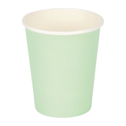 Fiesta Recyclable Coffee Cups Single Wall Turquoise 225ml / 8oz: Pack Quantity: 50