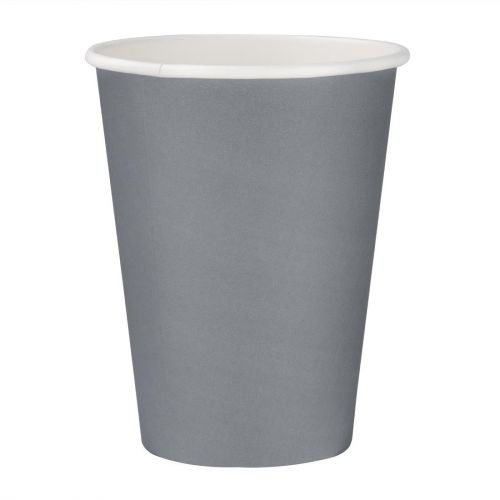Fiesta Disposable Coffee Cups Single Wall Charcoal 340ml / 12oz: Pack quantity: 50
