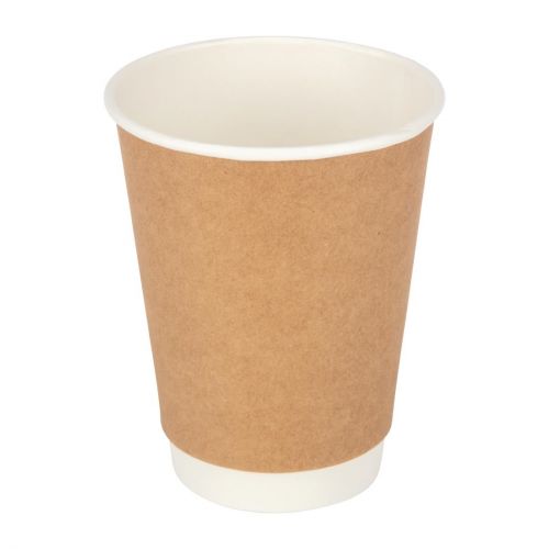 Fiesta Recyclable Coffee Cups Double Wall Kraft 340ml / 12oz: Pack Quantity: 25