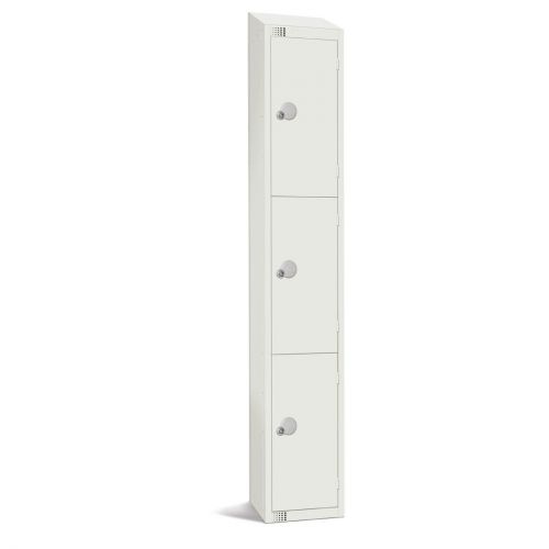 Elite Three Door 450mm Deep Lockers White