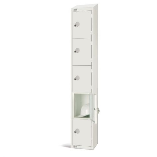 Elite Five Door 450mm Deep Lockers White