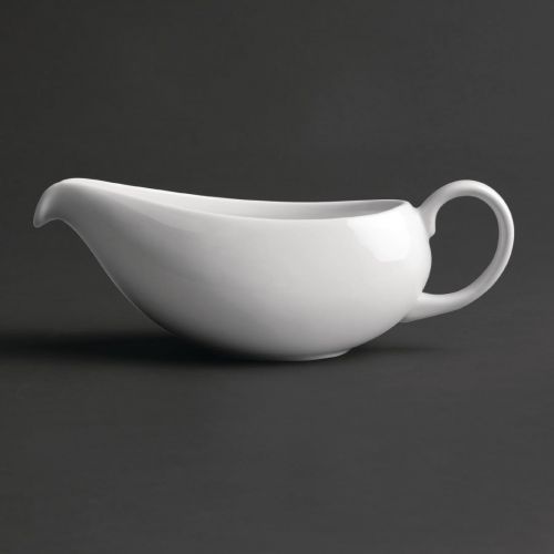 Royal Porcelain Classic White Gravy Boat 380ml (2 pack)