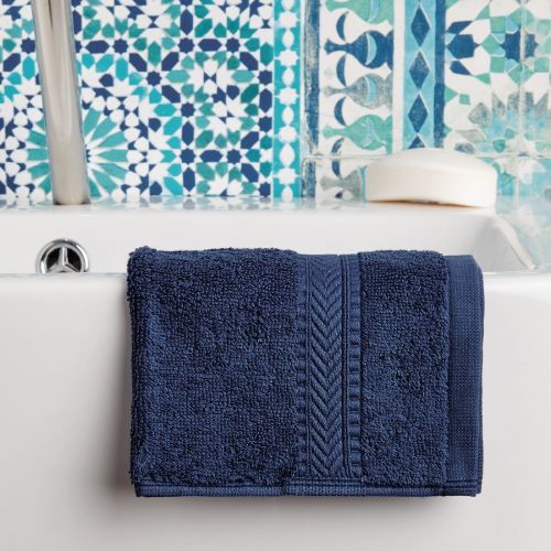 Mitre Essentials Nova Towels Navy: Hand Towel. 500(W) x 900(L)mm