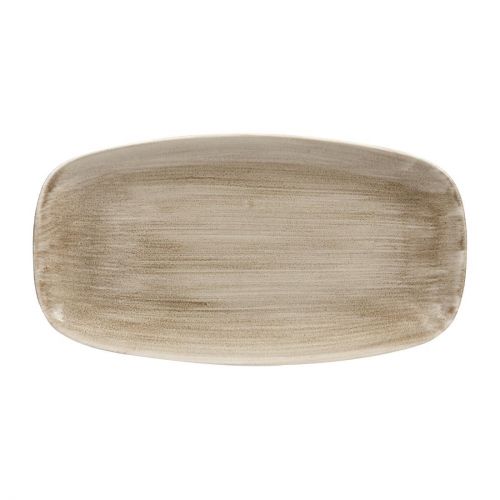 Churchill Stonecast Patina Antique Rectangular Plates Taupe 355mm (6 Pack)