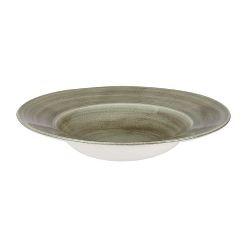 Churchill Stonecast Patina Antique Wide Rim Bowls Green 280mm (12 Pack)
