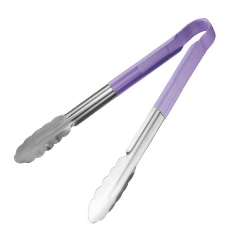 Vogue Colour Coded Serving Tong Purple 300mm