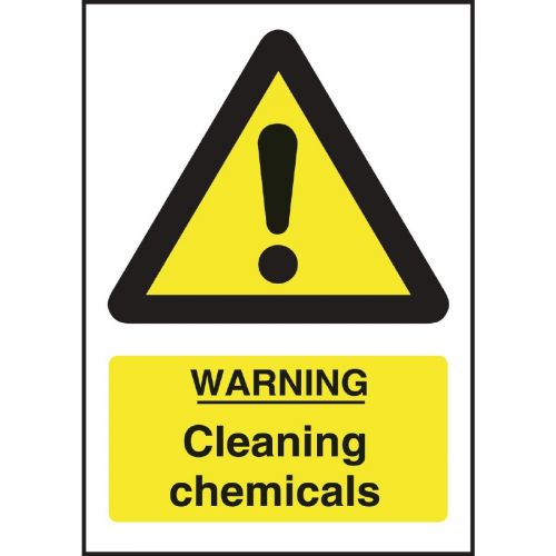 Warning Cleaning Chemicals Sign