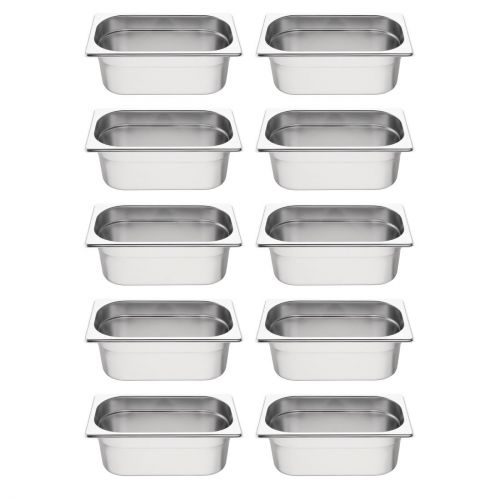 Vogue Stainless Steel Gastronorm Container Kit 1/4