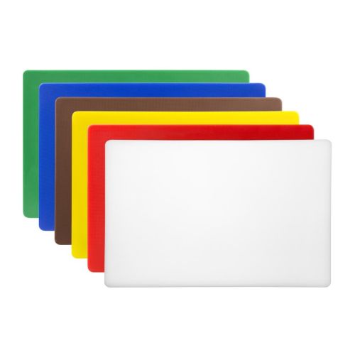 Hygiplas Thick Low Density Chopping Board Set 455x305x20mm (6 Pack)