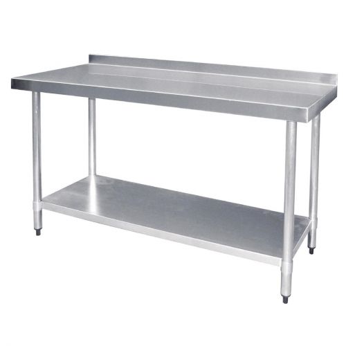 Vogue Stainless Steel Table with Upstand 600(D)mm