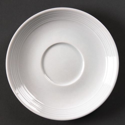 Olympia Linear Stacking Saucers White 60mm (12 Pack)