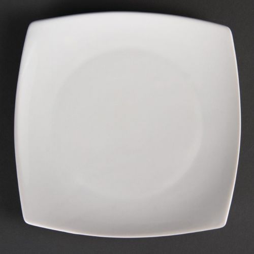 Olympia Whiteware Rounded Square Plates 185mm (12 Pack)