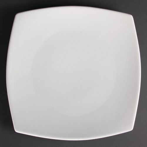 Olympia Whiteware Rounded Square Plates 305mm (6 Pack)