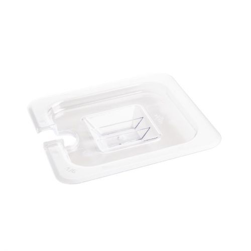 Vogue Polycarbonate 1/6 Gastronorm Lid Notched