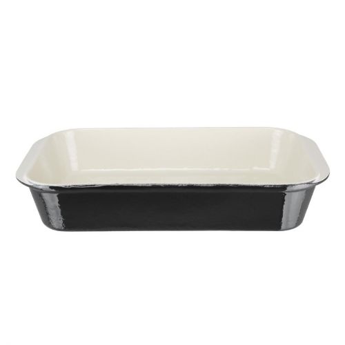 Vogue Black Cast Iron Roasting Dish Large