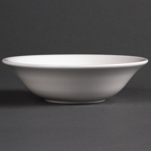 Olympia Linear Oatmeal Bowls White 150mm (12 pack)
