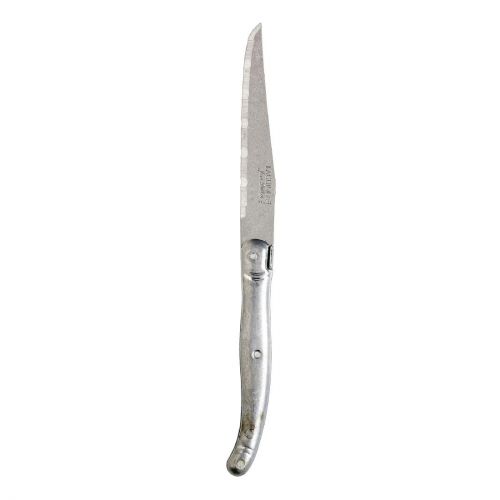 Laguiole Serrated Steak Knives Vintage Stainless Steel Handle (6 Pack)