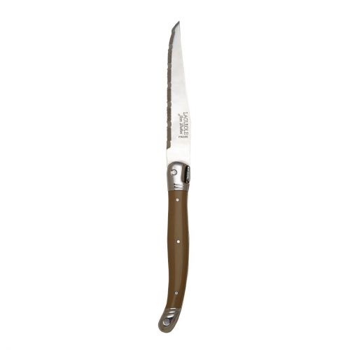 Laguiole Steak Knife Toupe Handle Serrated 1.2mm Blade (6 Pack)