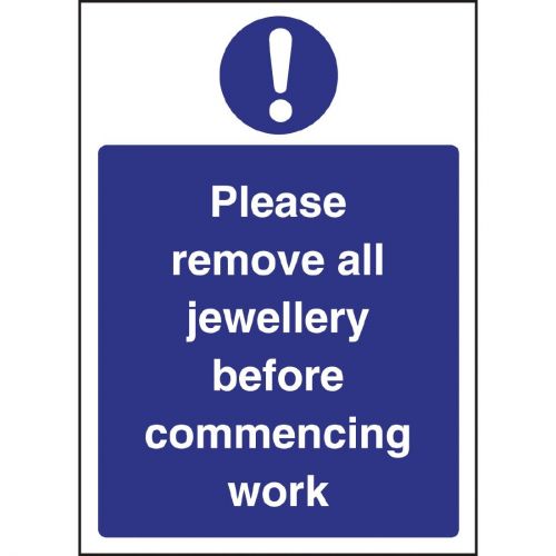 Vogue Remove Jewellery Sign