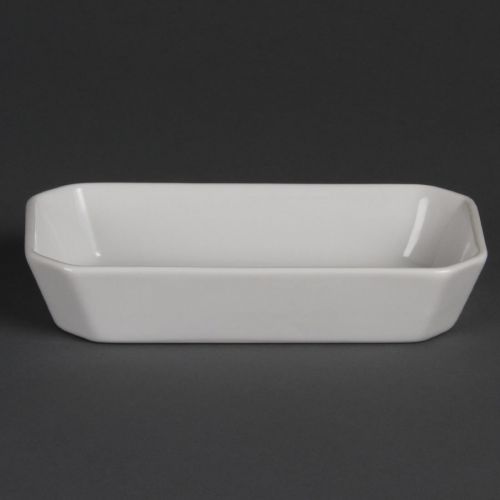 Olympia Whiteware Rectangular Hors d'Oeuvre Dishes 185mm (6 Pack)