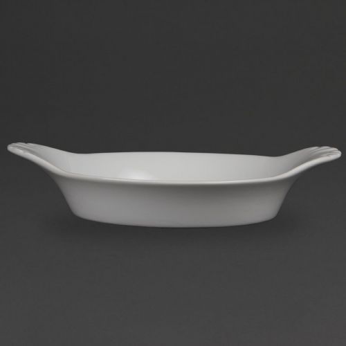 Olympia Whiteware Round Eared Dishes 220mm (6 Pack)