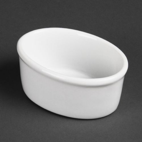 Olympia Whiteware Oval Ramekins 105mm (12 Pack)