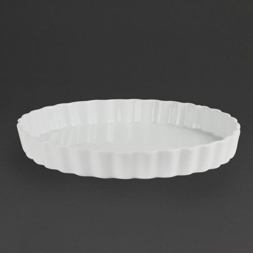 Olympia Whiteware Flan Dishes 265mm (6 Pack)