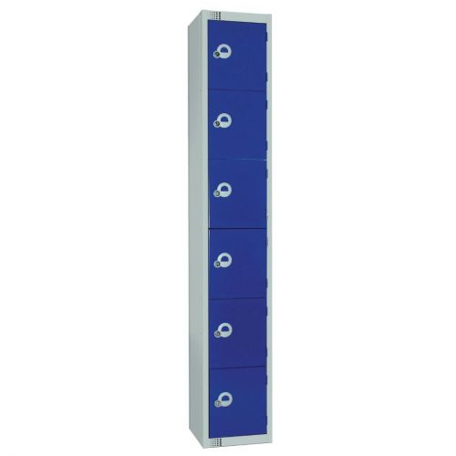 Elite Six Door 300mm Deep Lockers Blue