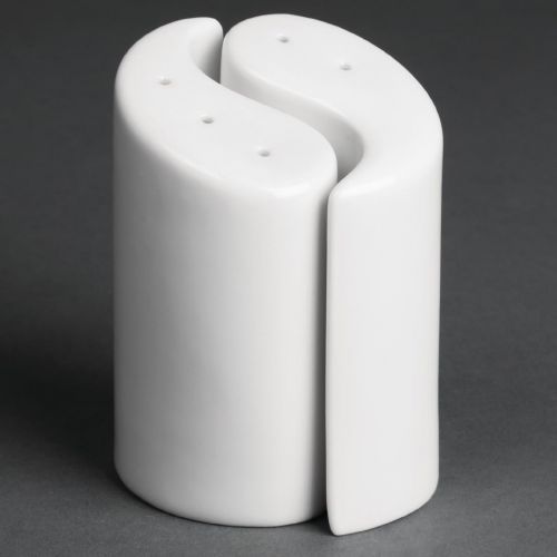 Olympia Whiteware Yin Yang Salt and Pepper Sets 95mm (12 Pack)
