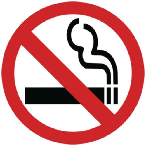 Vogue No Smoking Symbol Window Sign