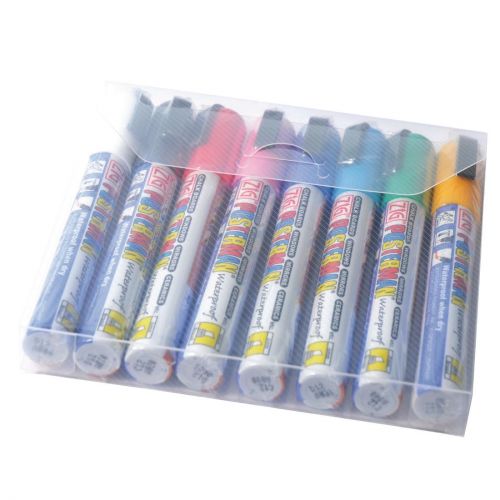 Securit Posterman 6mm All Weather Marker Assorted Colours (8 pack)