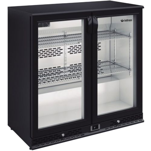 Infrico Double Sliding Door Bottle Cooler (218 Bottles)