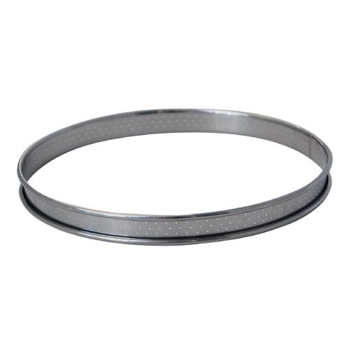 De Buyer Perforated Tart Ring Rolled Edge