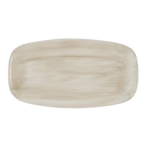 Churchill Stonecast Canvas Natural Chef's Oblong Plates 350x187mm (6 pack)