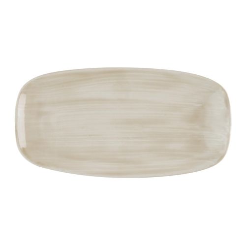 Churchill Stonecast Canvas Natural Chefs Oblong Plates 288x152mm(12 pack)