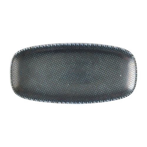Churchill Studio Prints Astro Metallic Blue Chefs Oblong Plates 270x 127mm (12 Pack)