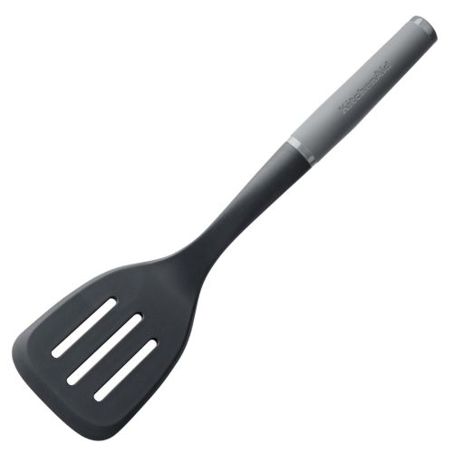 KitchenAid Core Slotted Turner Charcoal Grey