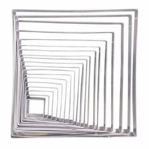 PME Square Stainless Steel Cutters (19 Pack)