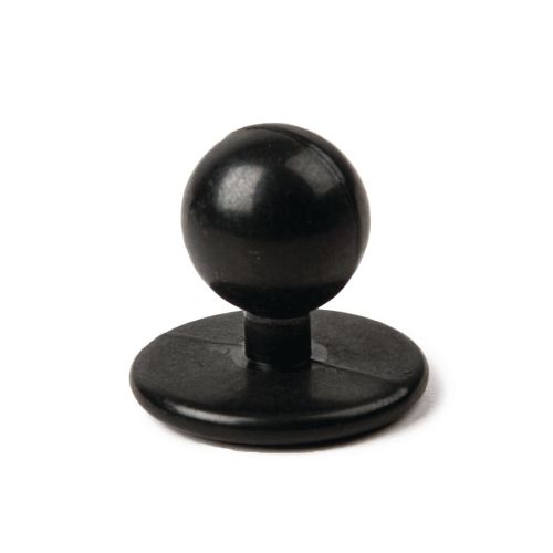 Whites Stud Buttons Black (12 Pack)