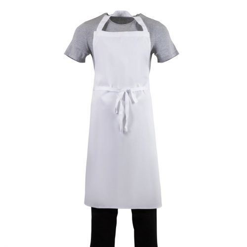Whites Bib Apron Polycotton White XL