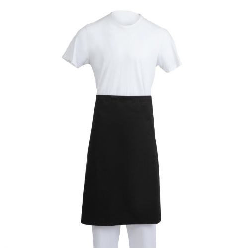 Whites Bistro Apron Polycotton Black 900x800mm
